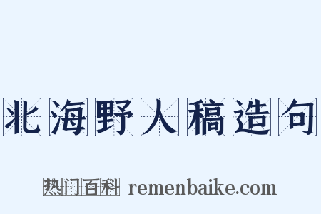 北海野人稿造句是什么意思的图片